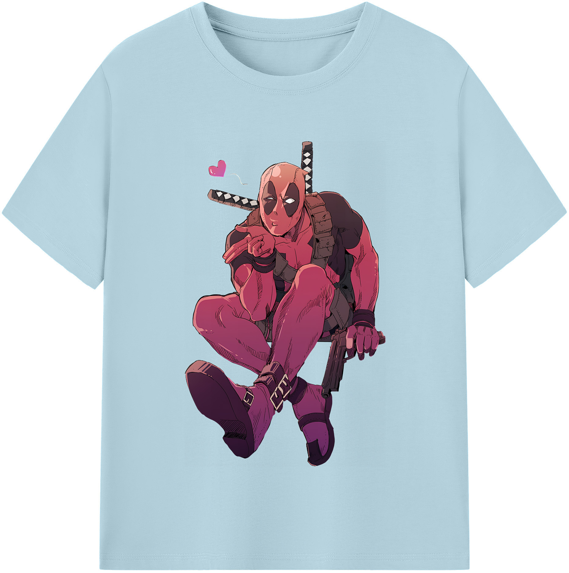 （画像用） Deadpool デッドプール 綿100％半袖Tシャツ（フロントプリント）